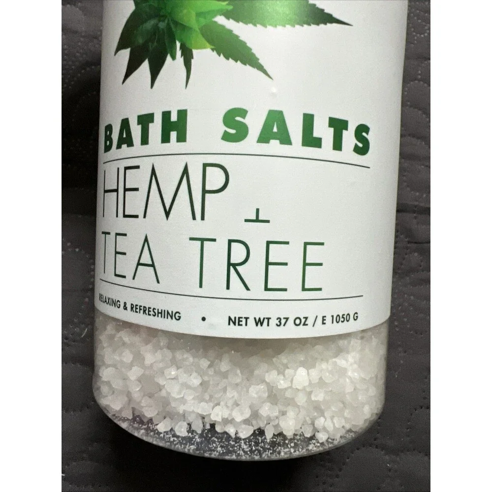 Natural Therapy Pure Hemp + Tea Tree Spa Soak Mineral Bath Salts (37oz) Wellness